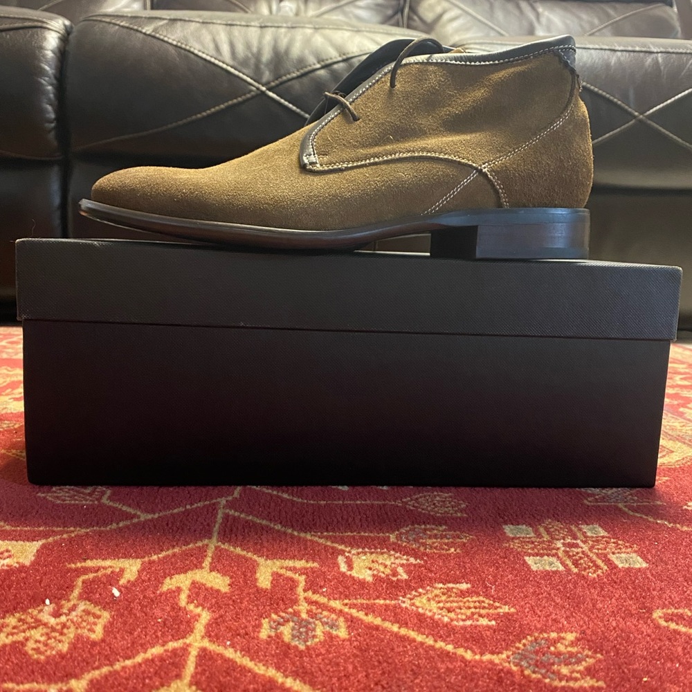 Nice olive green shoes.